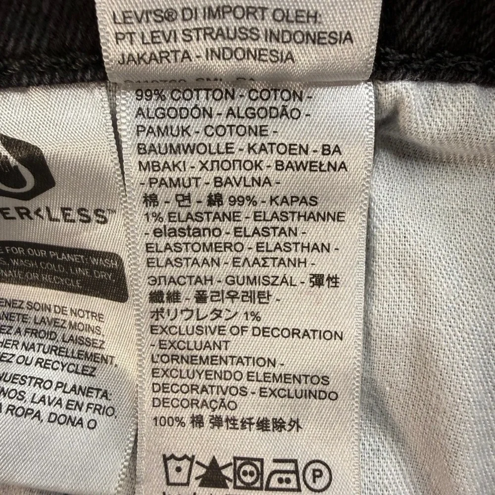 Levi's Jeans Men 36 (FIT 36x28)‎ Black 502 Regular Taper Stretch Denim Pants